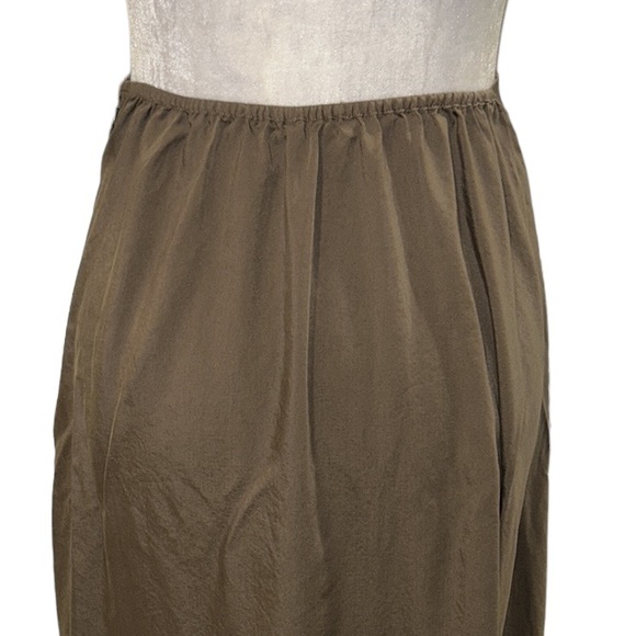 Cuyana Tencel Olive Green Split Front Boho Maxi Skirt - XS - Picture 10 of 15